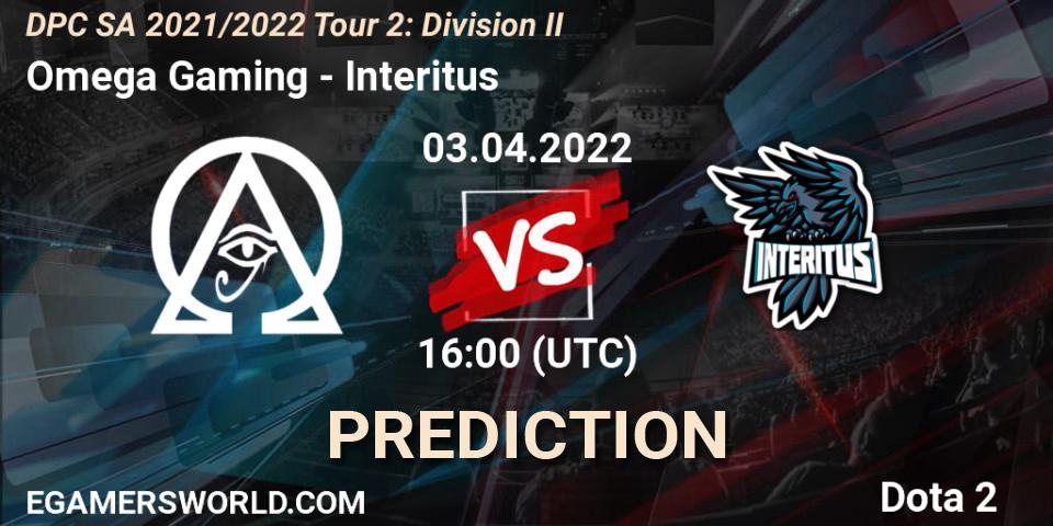 Omega Gaming - Interitus: ennuste. 03.04.2022 at 16:01, Dota 2, DPC 2021/2022 Tour 2: SA Division II (Lower)