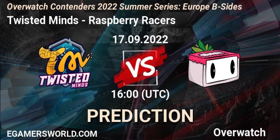 Twisted Minds - Raspberry Racers: ennuste. 17.09.2022 at 16:00, Overwatch, Overwatch Contenders 2022 Summer Series: Europe B-Sides