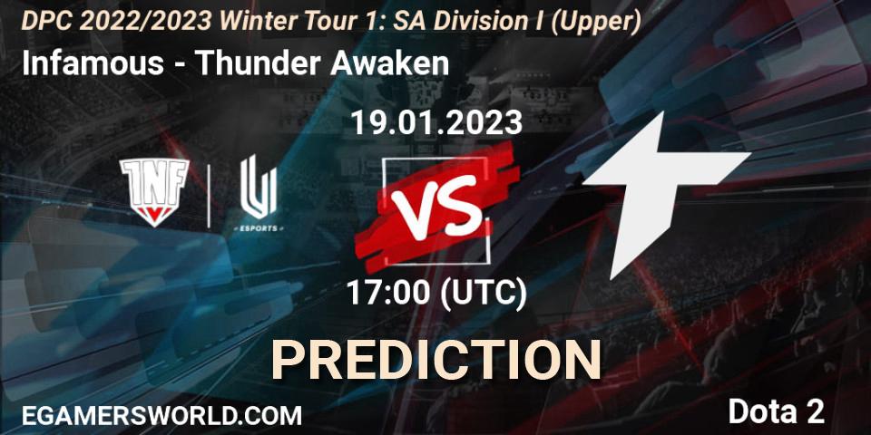 Infamous - Thunder Awaken: ennuste. 19.01.2023 at 17:16, Dota 2, DPC 2022/2023 Winter Tour 1: SA Division I (Upper) 
