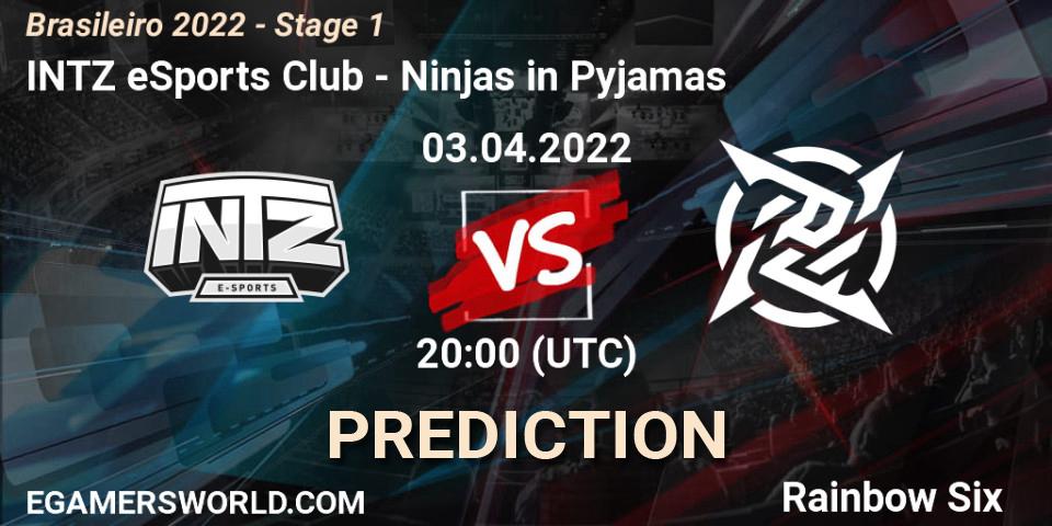 INTZ eSports Club - Ninjas in Pyjamas: ennuste. 03.04.22, Rainbow Six, Brasileirão 2022 - Stage 1
