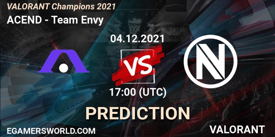 ACEND - Team Envy: ennuste. 06.12.2021 at 14:00, VALORANT, VALORANT Champions 2021