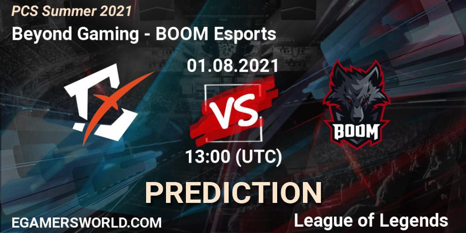 Beyond Gaming - BOOM Esports: ennuste. 01.08.2021 at 13:00, LoL, PCS Summer 2021