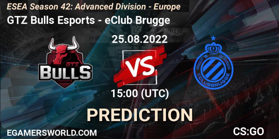 GTZ Bulls Esports - eClub Brugge: ennuste. 25.08.22, CS2 (CS:GO), ESEA Season 42: Advanced Division - Europe