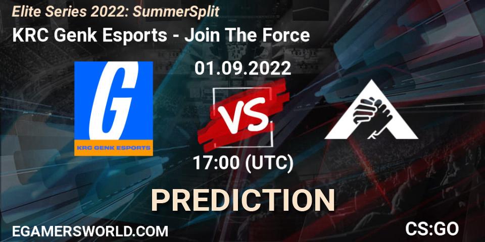 KRC Genk Esports - JoinTheForce: ennuste. 01.09.2022 at 17:00, Counter-Strike (CS2), Elite Series 2022: Summer Split