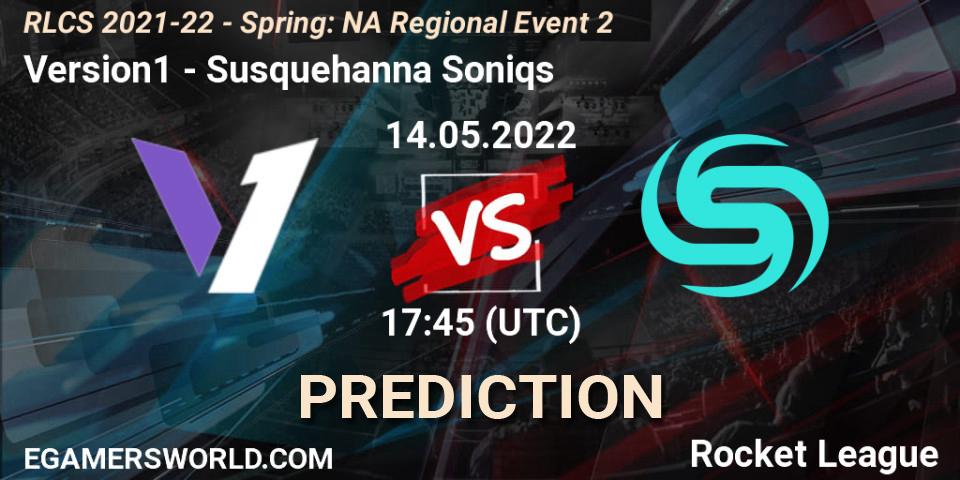 Version1 - Susquehanna Soniqs: ennuste. 14.05.22, Rocket League, RLCS 2021-22 - Spring: NA Regional Event 2