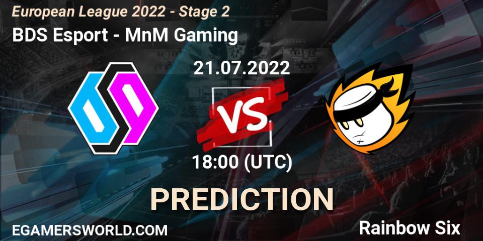 BDS Esport - MnM Gaming: ennuste. 21.07.2022 at 17:00, Rainbow Six, European League 2022 - Stage 2