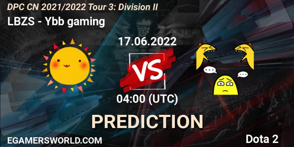 LBZS - Ybb gaming: ennuste. 17.06.2022 at 04:02, Dota 2, DPC CN 2021/2022 Tour 3: Division II