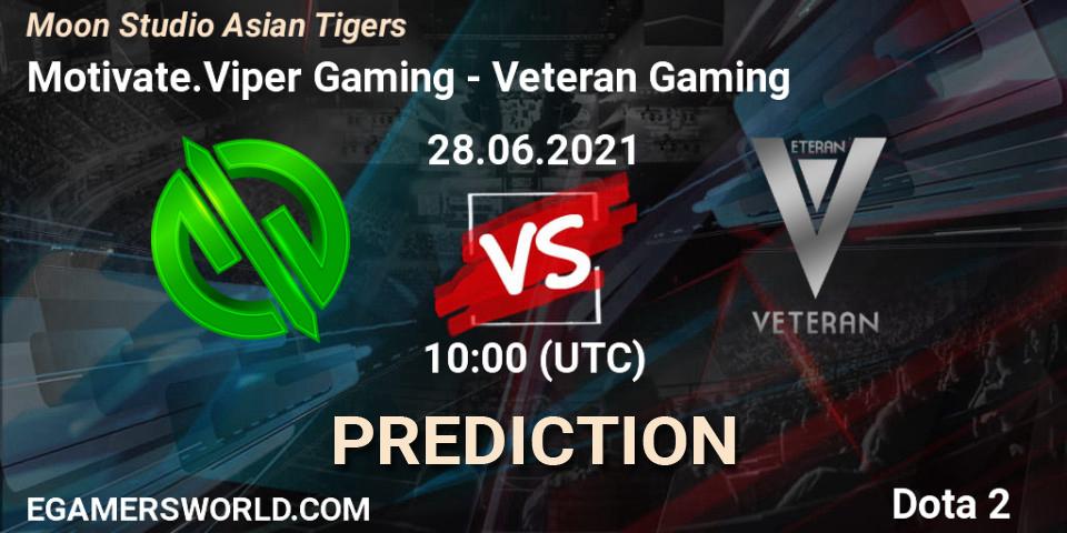 Motivate.Viper Gaming - Veteran Gaming: ennuste. 28.06.21, Dota 2, Moon Studio Asian Tigers