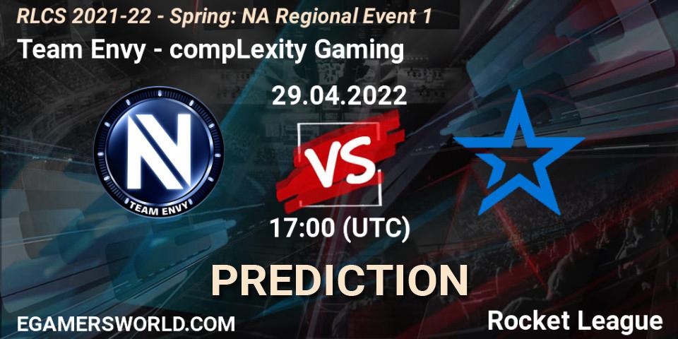 Team Envy - compLexity Gaming: ennuste. 29.04.22, Rocket League, RLCS 2021-22 - Spring: NA Regional Event 1