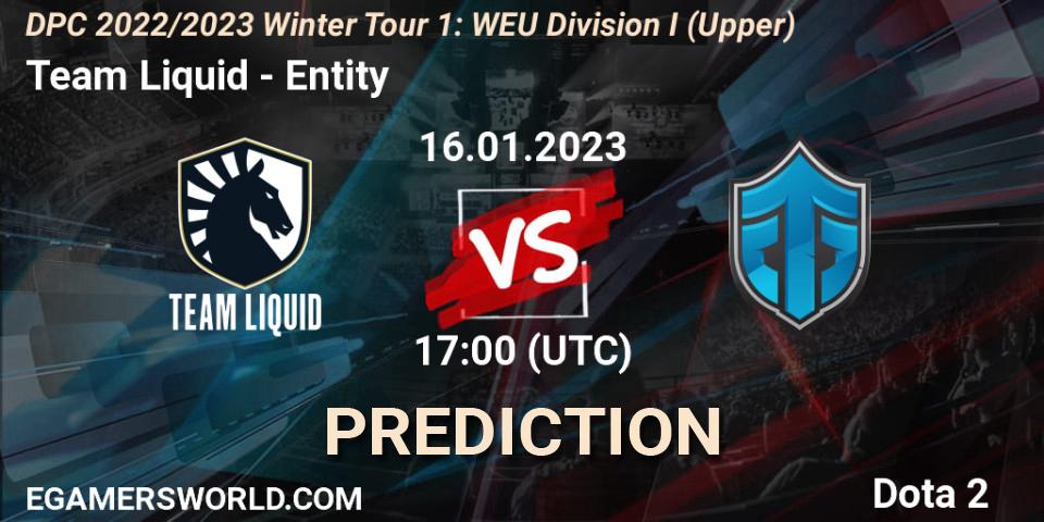 Team Liquid - Entity: ennuste. 16.01.2023 at 16:55, Dota 2, DPC 2022/2023 Winter Tour 1: WEU Division I (Upper)