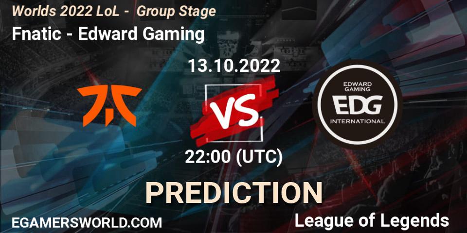 Fnatic - Edward Gaming: ennuste. 13.10.22, LoL, Worlds 2022 LoL - Group Stage