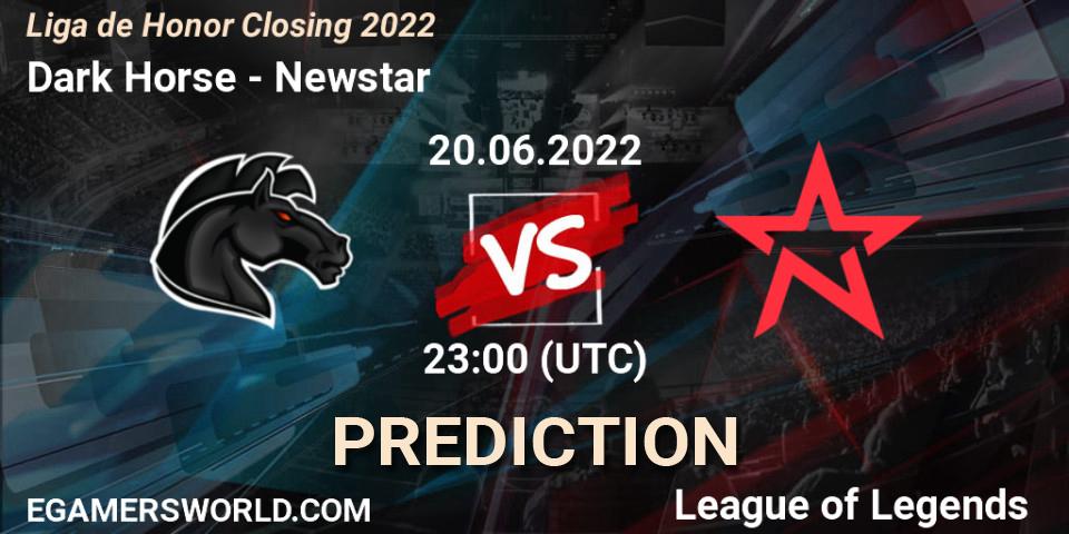 Dark Horse - Newstar: ennuste. 20.06.22, LoL, Liga de Honor Closing 2022