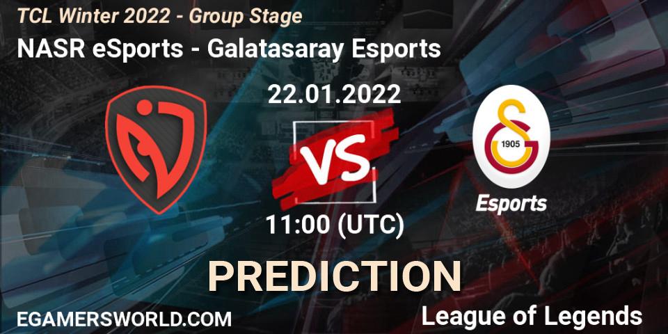 NASR eSports - Galatasaray Esports: ennuste. 22.01.2022 at 11:00, LoL, TCL Winter 2022 - Group Stage