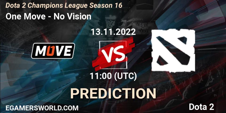 One Move - No Vision: ennuste. 13.11.2022 at 11:00, Dota 2, Dota 2 Champions League Season 16