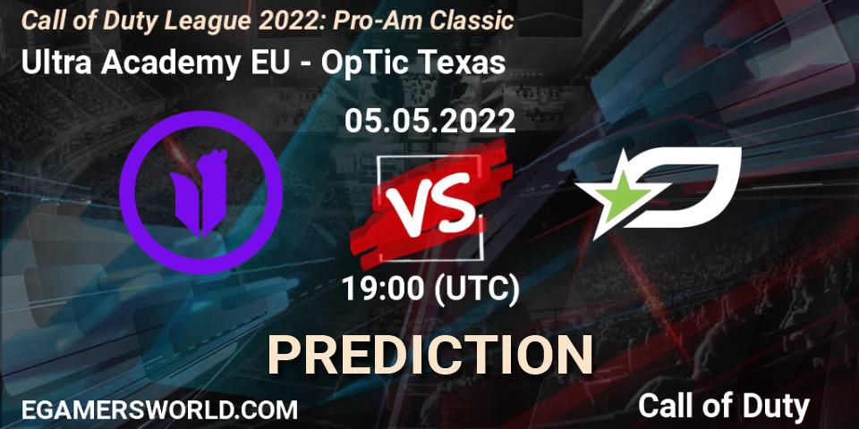 Ultra Academy EU - OpTic Texas: ennuste. 05.05.2022 at 19:00, Call of Duty, Call of Duty League 2022: Pro-Am Classic