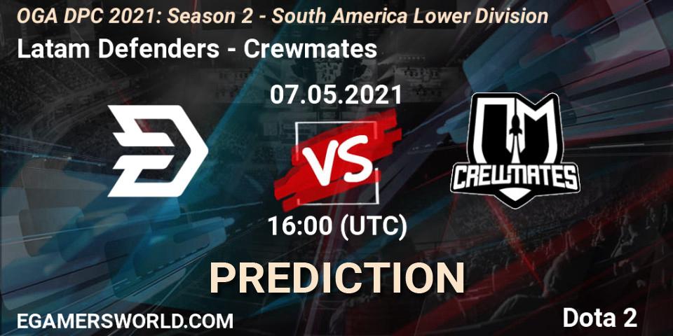 Latam Defenders - Crewmates: ennuste. 07.05.2021 at 16:01, Dota 2, OGA DPC 2021: Season 2 - South America Lower Division 