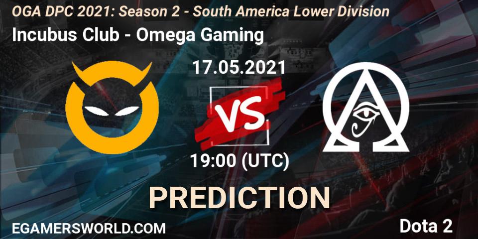 Incubus Club - Omega Gaming: ennuste. 17.05.2021 at 19:03, Dota 2, OGA DPC 2021: Season 2 - South America Lower Division 