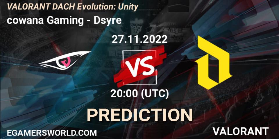 cowana Gaming - Dsyre: ennuste. 27.11.22, VALORANT, VALORANT DACH Evolution: Unity