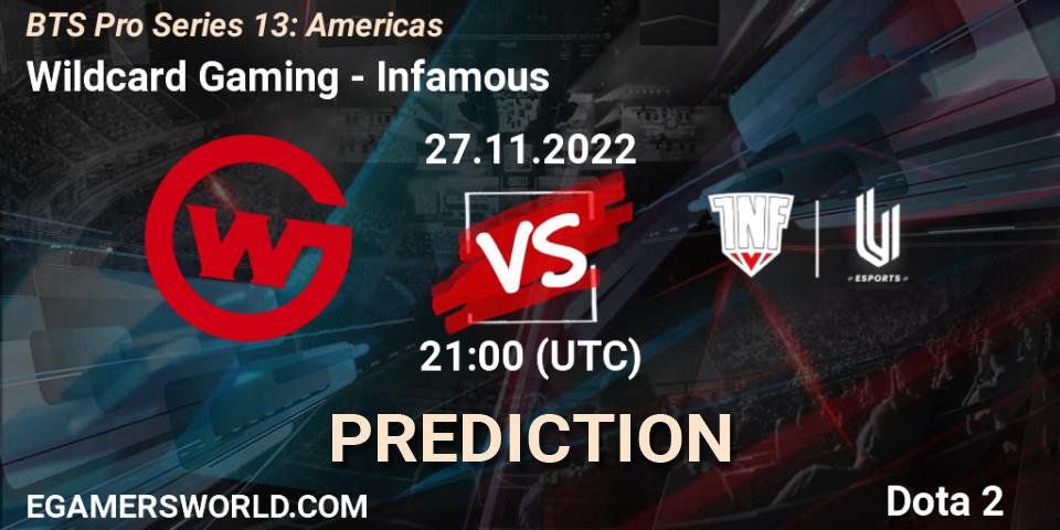 Wildcard Gaming - Infamous: ennuste. 27.11.22, Dota 2, BTS Pro Series 13: Americas