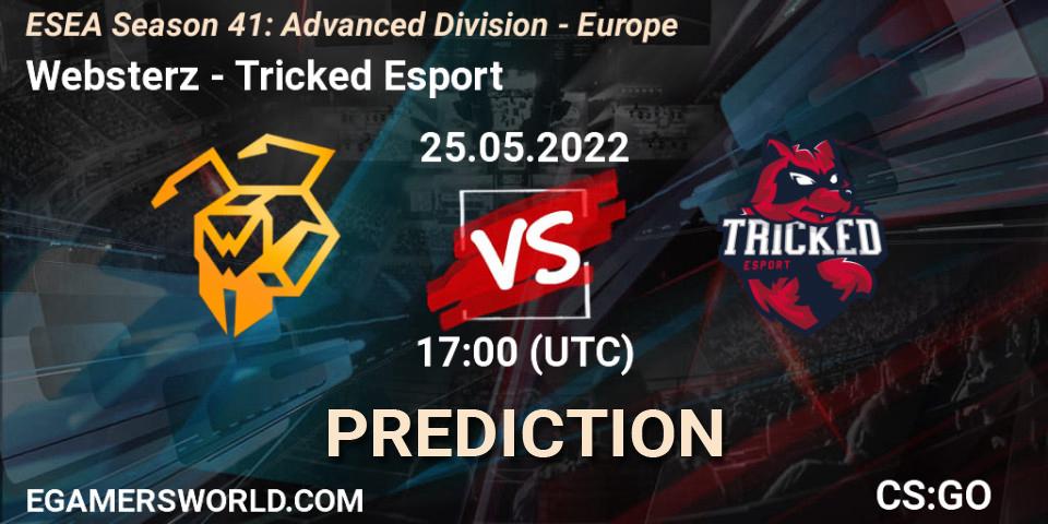 Websterz - Tricked Esport: ennuste. 25.05.2022 at 17:00, Counter-Strike (CS2), ESEA Season 41: Advanced Division - Europe