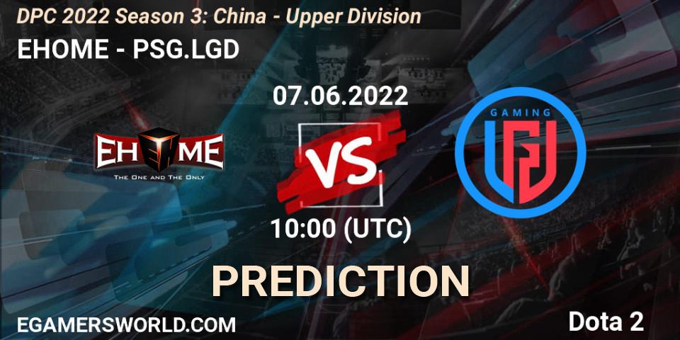 EHOME - PSG.LGD: ennuste. 07.06.22, Dota 2, DPC 2021/2022 China Tour 3: Division I