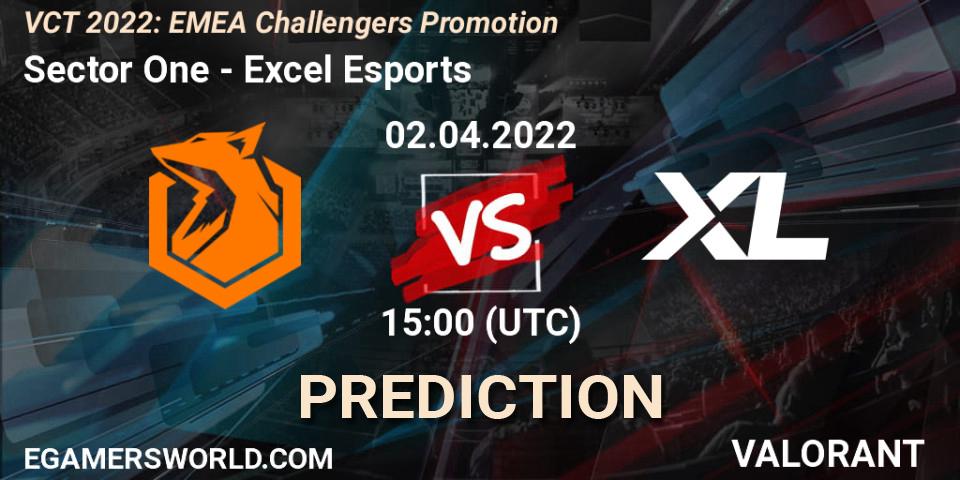 Sector One - Excel Esports: ennuste. 02.04.2022 at 15:00, VALORANT, VCT 2022: EMEA Challengers Promotion