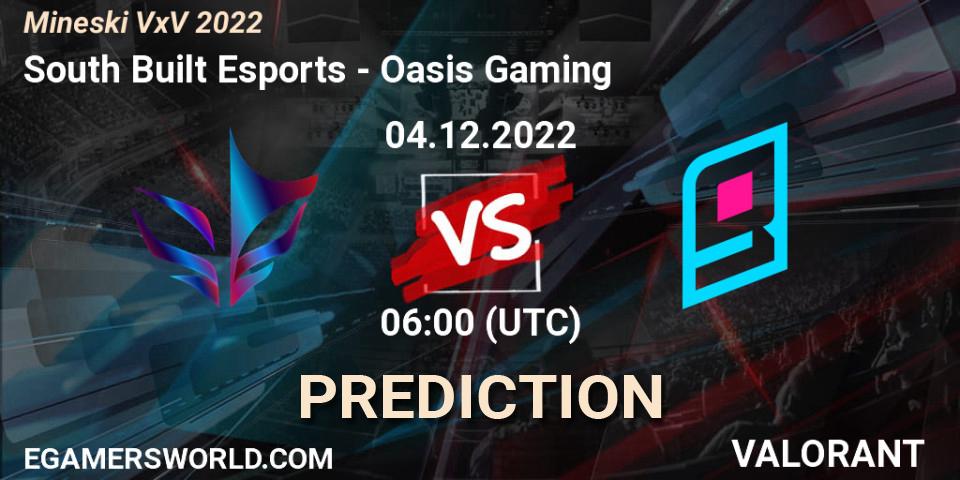 South Built Esports - Oasis Gaming: ennuste. 04.12.2022 at 06:00, VALORANT, Mineski VxV 2022