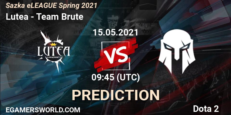 Lutea - Team Brute: ennuste. 15.05.2021 at 09:43, Dota 2, Sazka eLEAGUE Spring 2021