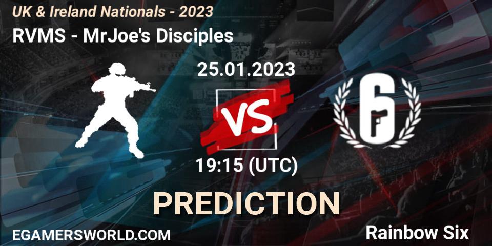 RVMS - MrJoe's Disciples: ennuste. 25.01.2023 at 19:15, Rainbow Six, UK & Ireland Nationals - 2023