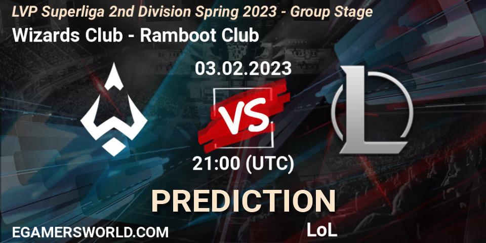 Wizards Club - Ramboot Club: ennuste. 03.02.2023 at 21:00, LoL, LVP Superliga 2nd Division Spring 2023 - Group Stage