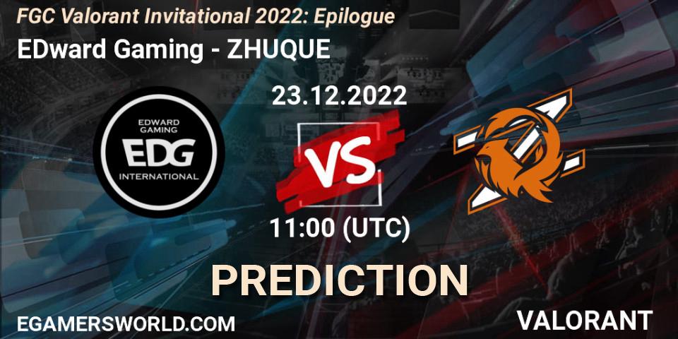 EDward Gaming - ZHUQUE: ennuste. 23.12.2022 at 11:00, VALORANT, FGC Valorant Invitational 2022: Epilogue