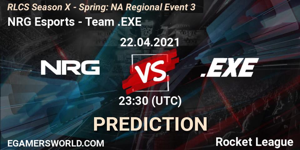 NRG Esports - Team.EXE: ennuste. 22.04.21, Rocket League, RLCS Season X - Spring: NA Regional Event 3
