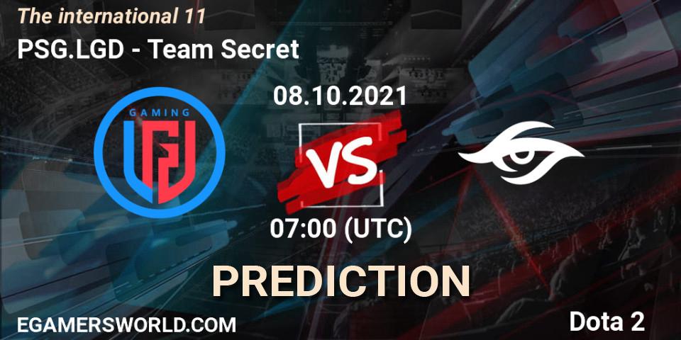 PSG.LGD - Team Secret: ennuste. 08.10.2021 at 07:00, Dota 2, The Internationa 2021