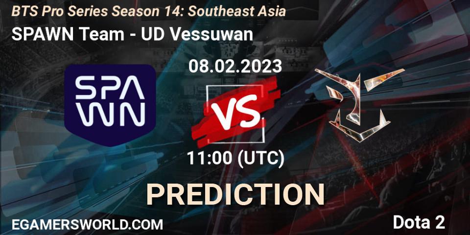 SPAWN Team - UD Vessuwan: ennuste. 09.02.23, Dota 2, BTS Pro Series Season 14: Southeast Asia