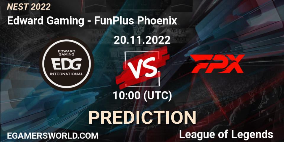 Edward Gaming - FunPlus Phoenix: ennuste. 20.11.2022 at 10:00, LoL, NEST 2022