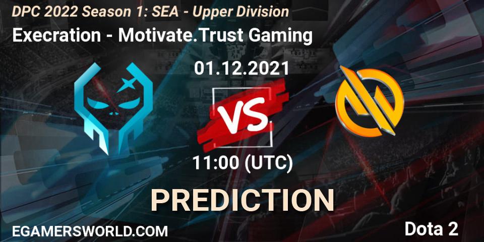 Execration - Motivate.Trust Gaming: ennuste. 01.12.2021 at 11:05, Dota 2, DPC 2022 Season 1: SEA - Upper Division