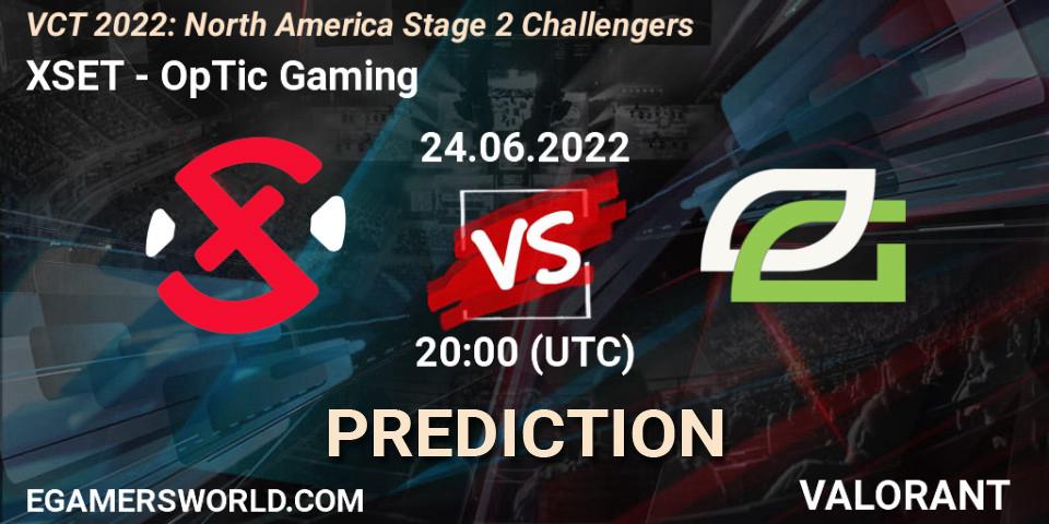 XSET - OpTic Gaming: ennuste. 24.06.2022 at 20:15, VALORANT, VCT 2022: North America Stage 2 Challengers
