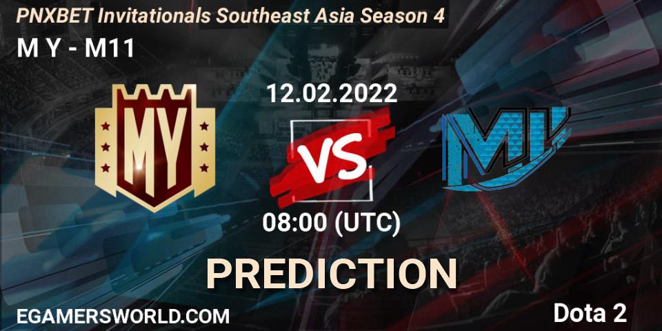 M Y - M11: ennuste. 12.02.2022 at 08:28, Dota 2, PNXBET Invitationals Southeast Asia Season 4