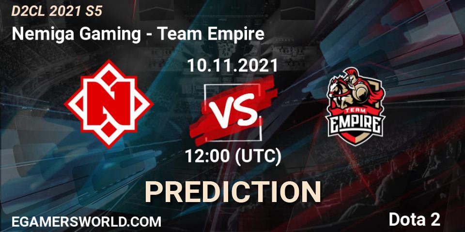 Nemiga Gaming - Team Empire: ennuste. 10.11.21, Dota 2, Dota 2 Champions League 2021 Season 5