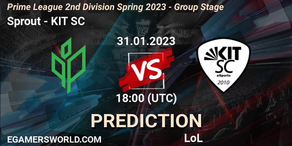 Sprout - KIT SC: ennuste. 31.01.23, LoL, Prime League 2nd Division Spring 2023 - Group Stage
