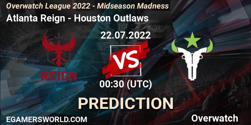 Atlanta Reign - Houston Outlaws: ennuste. 21.07.2022 at 23:00, Overwatch, Overwatch League 2022 - Midseason Madness