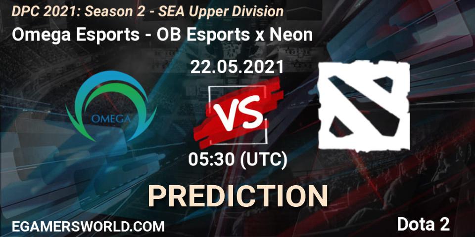Omega Esports - OB Esports x Neon: ennuste. 22.05.2021 at 06:47, Dota 2, DPC 2021: Season 2 - SEA Upper Division