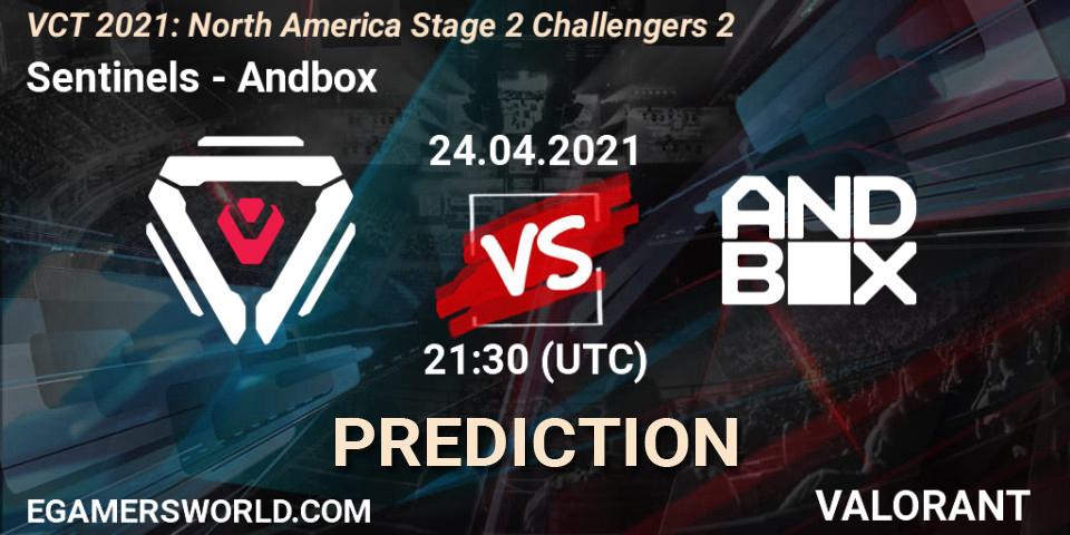 Sentinels - Andbox: ennuste. 24.04.2021 at 20:45, VALORANT, VCT 2021: North America Stage 2 Challengers 2