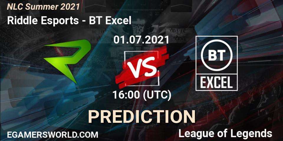 Riddle Esports - BT Excel: ennuste. 01.07.21, LoL, NLC Summer 2021