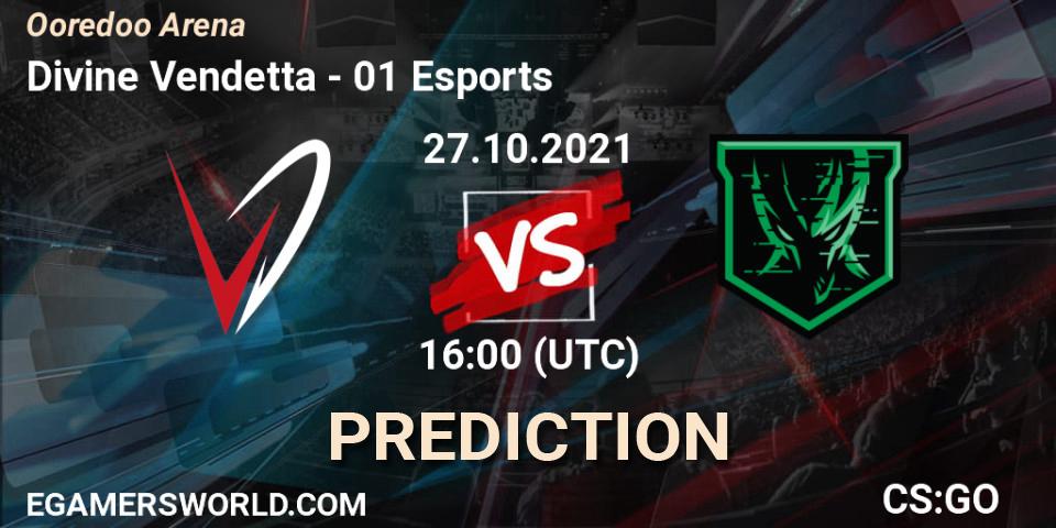 Divine Vendetta - 01 Esports: ennuste. 27.10.2021 at 16:00, Counter-Strike (CS2), Ooredoo Arena