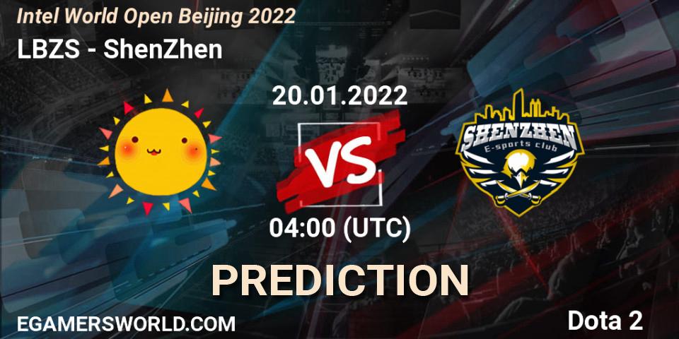 LBZS - ShenZhen: ennuste. 20.01.2022 at 04:00, Dota 2, Intel World Open Beijing 2022