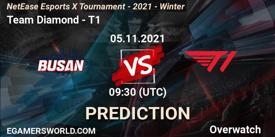 Team Diamond - T1: ennuste. 05.11.2021 at 10:00, Overwatch, NetEase Esports X Tournament - 2021 - Winter