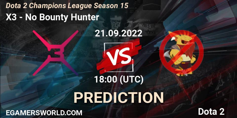X3 - No Bounty Hunter: ennuste. 21.09.2022 at 18:59, Dota 2, Dota 2 Champions League Season 15