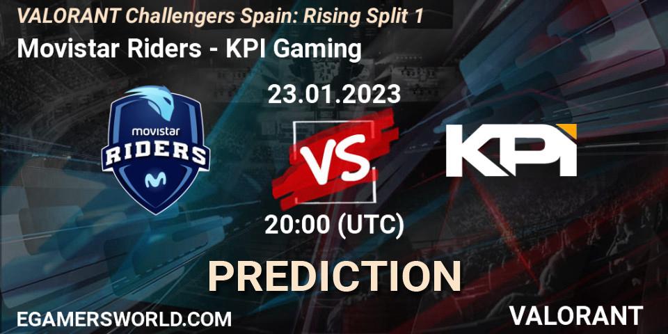 Movistar Riders - KPI Gaming: ennuste. 23.01.2023 at 20:25, VALORANT, VALORANT Challengers 2023 Spain: Rising Split 1
