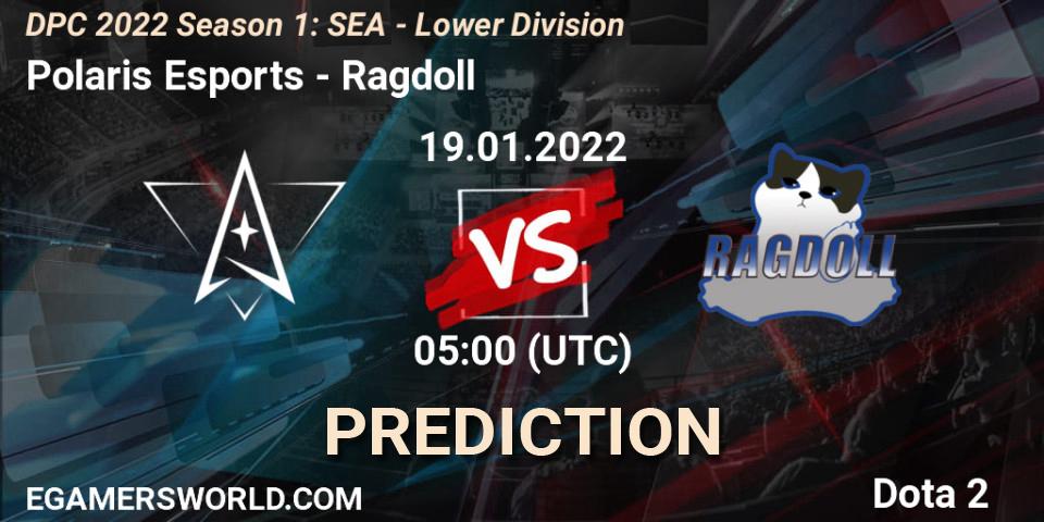 Polaris Esports - Ragdoll: ennuste. 19.01.2022 at 05:00, Dota 2, DPC 2022 Season 1: SEA - Lower Division